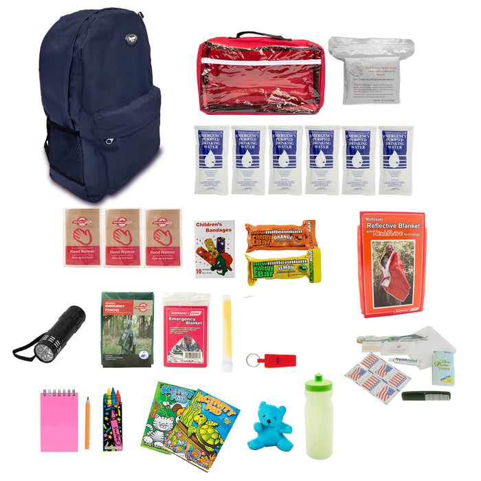 Keep-Me-Safe Children's 72 Hour Survival Kit: Color Options Available - Emergency Zone
