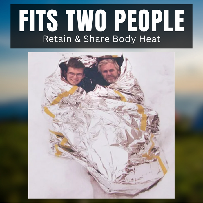 2 Person Survival Reflective Sleeping Bag - Bulk Pack of 48