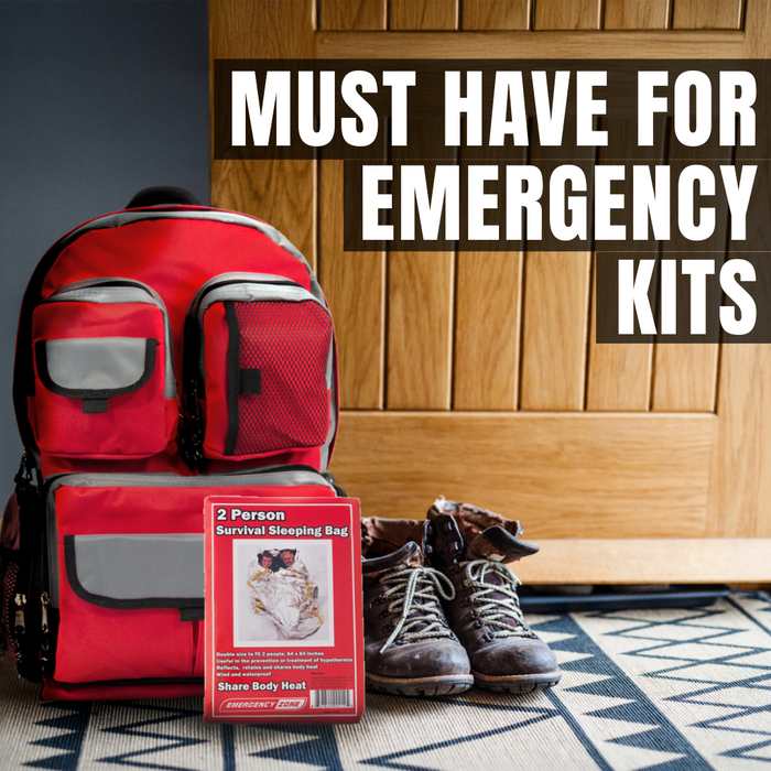 2 Person Survival Reflective Sleeping Bag - Bulk Pack of 48