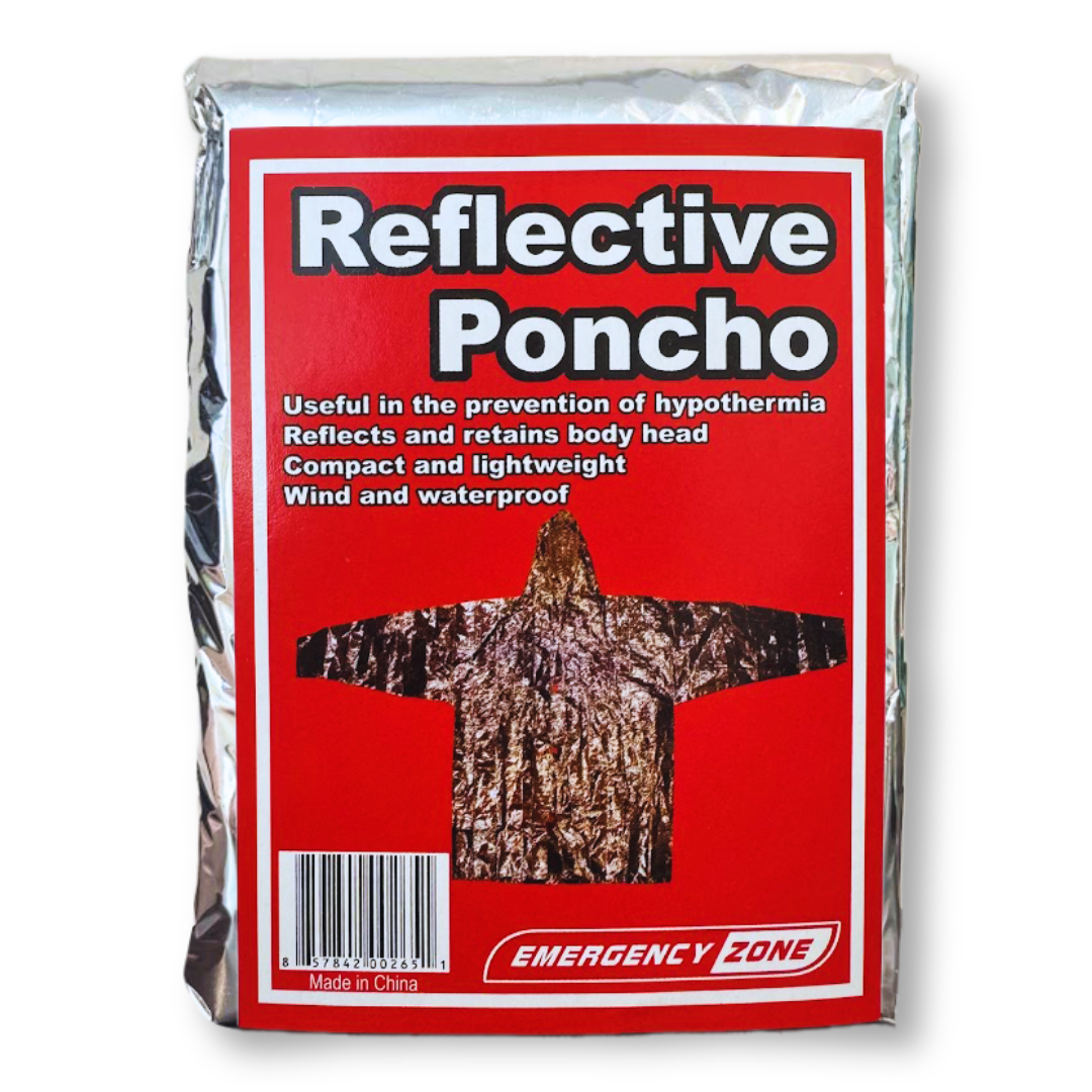 emergency rain plastic bag Emergency Zone Reflective Poncho, 118
