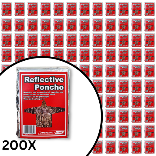 Reflective Poncho - Bulk Pack of 200