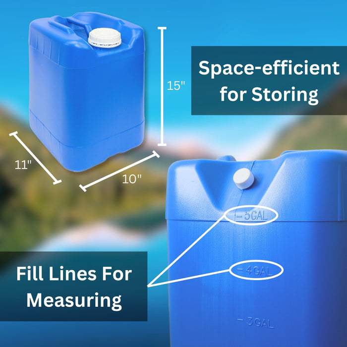 5-Gallon Stackable Water Storage Tanks (4 Tanks) — Emergency Zone