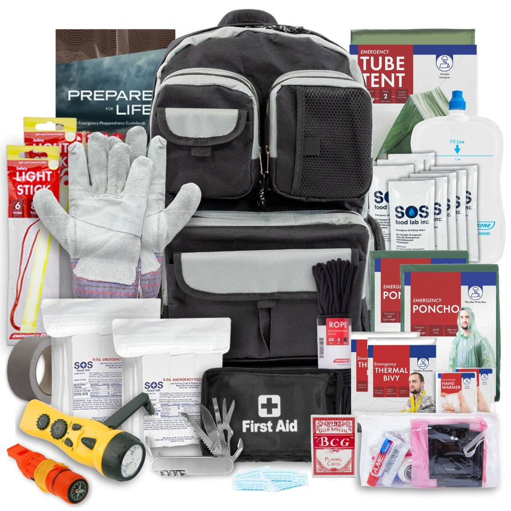 Deluxe Urban Survival Kit - Black Backpack — Emergency Zone
