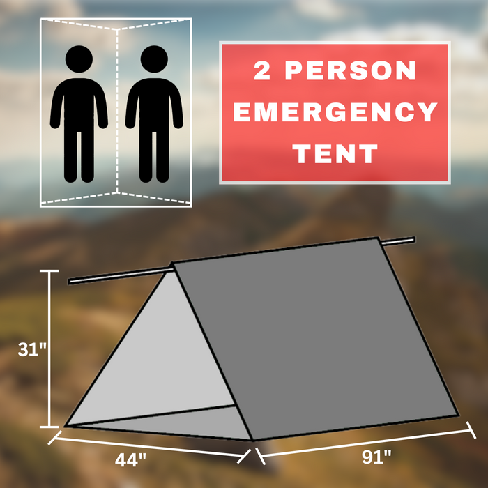 2 Person Reflective Emergency Tube Tent