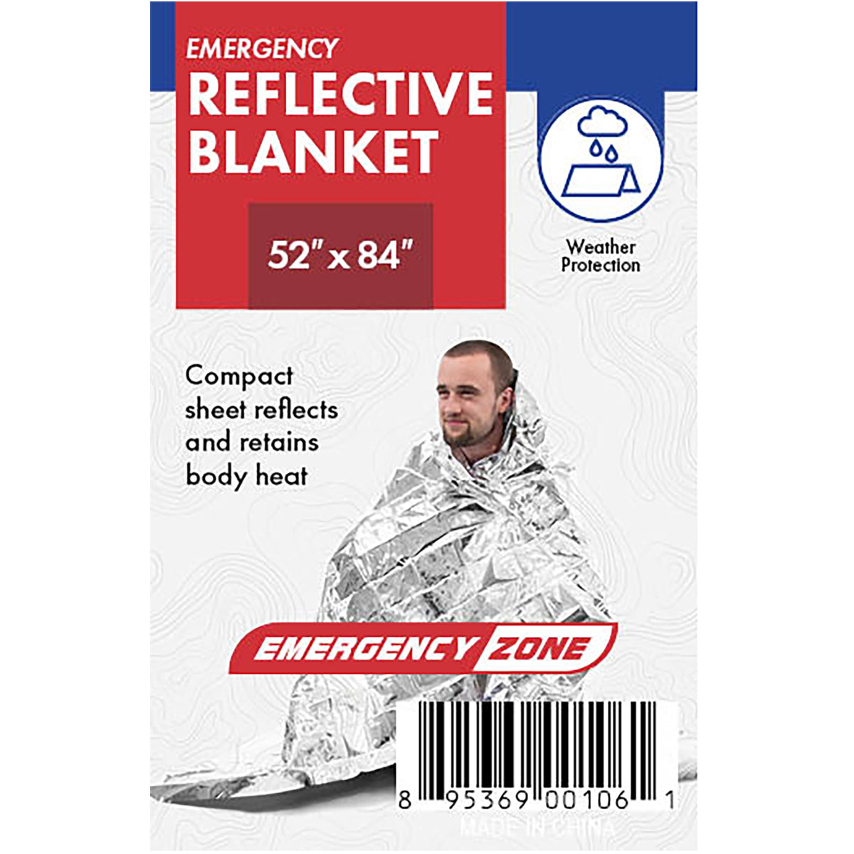 EDC Emergency Reflective Blanket - Same Material as Common Mylar —  Emergency Zone