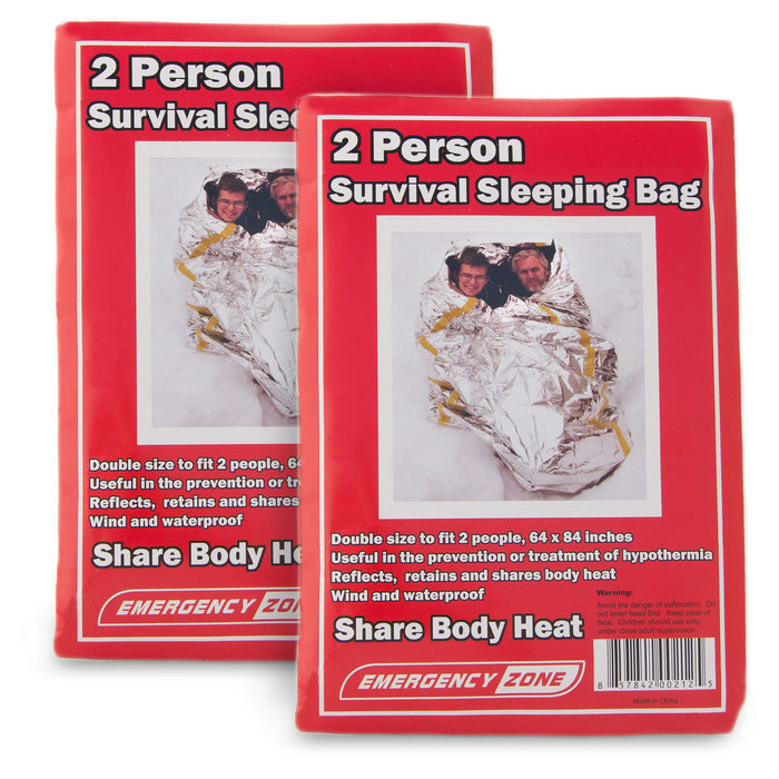 2 Person Survival Reflective Sleeping Bag - Emergency Zone