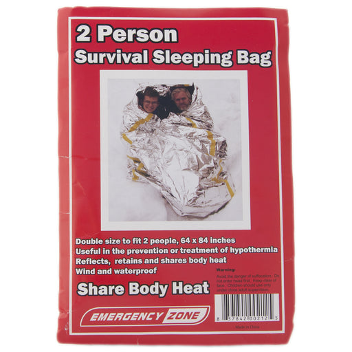 2 Person Survival Reflective Sleeping Bag - Emergency Zone