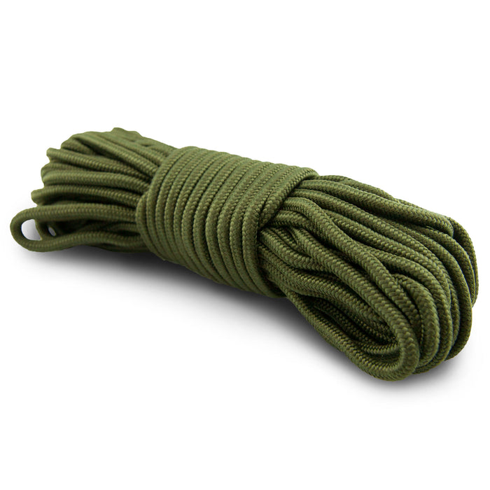 5mm Nylon Braided 50 Foot Black or Green Camping Rope - Emergency Zone