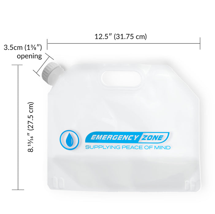 4 Liter / 1 Gallon Water Pouch - Emergency Zone