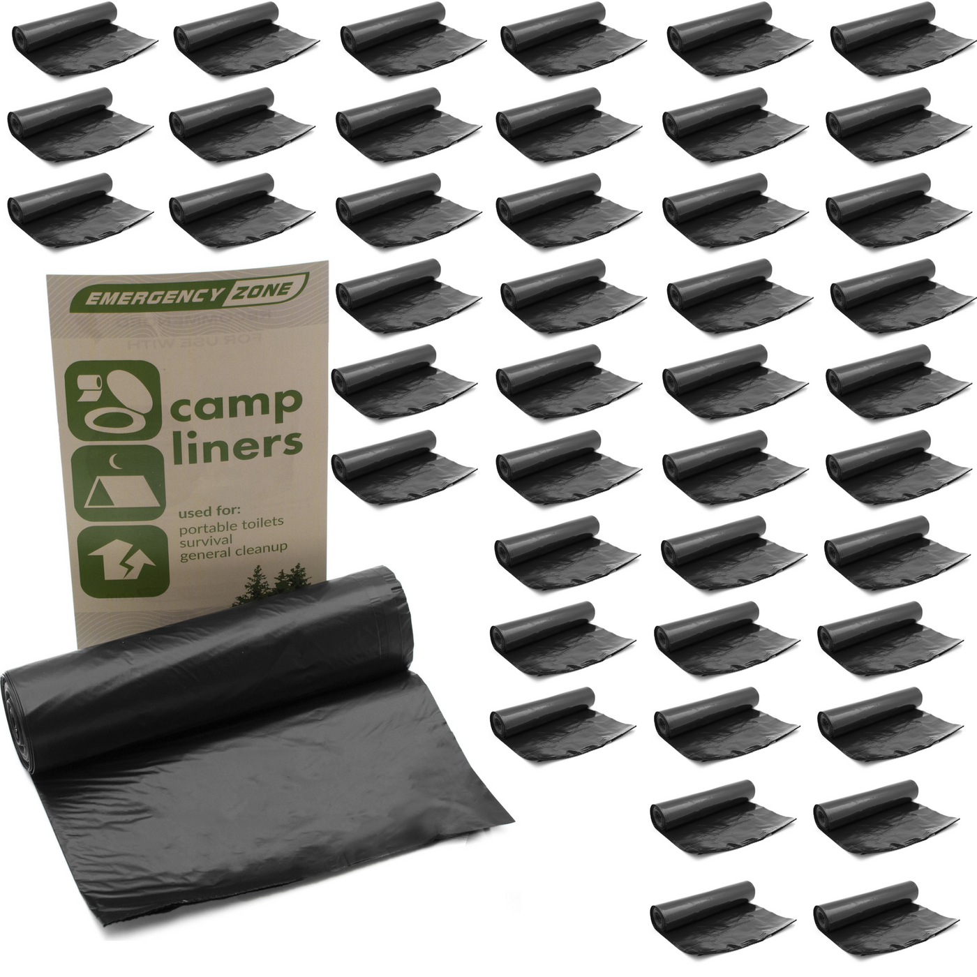 Portable Toilet Liners Roll of 12 Liners — Emergency Zone