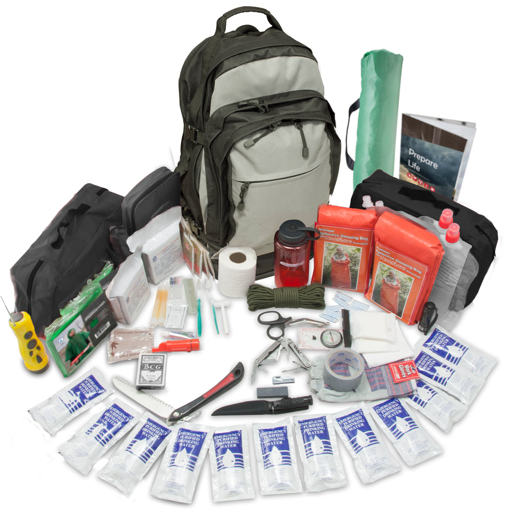 Emergency Zone The Essentials Complete Deluxe Survival 72-Hour Kit, Prepare  Your Family for Hurricanes, Earthquakes, FLOODS, Emergency Disaster Go Bag-  Available in 2 & 4 Person, Red or Black Bag : Amazon.in:
