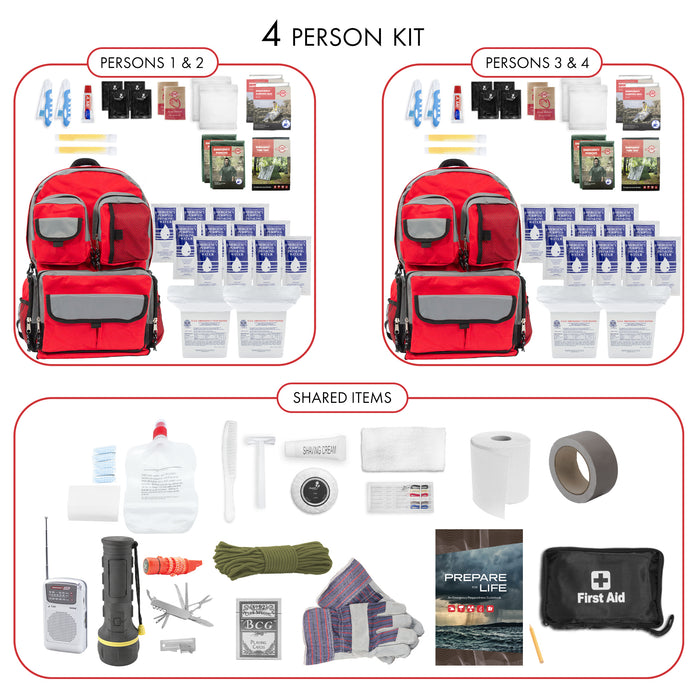 Family Prep Survival Kit - 4 Person