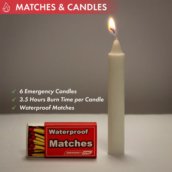 12 Emergency Candles 5hr Long Burn Time Ea Power Outages Camping Survival  Prayer