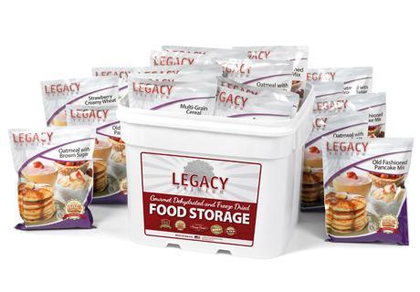 Legacy Premium Freeze Dried Breakfast Food Storage Bucket 120 Servings ...