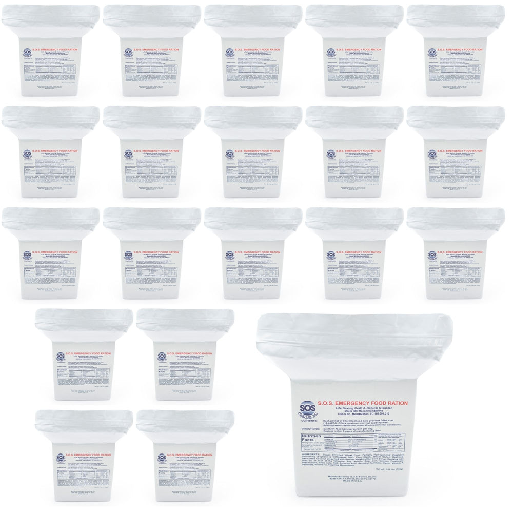Sos Emergency Rations SOS Emergency 3600kcal Food Ration Bars - Case of 20 — Emergency Zone