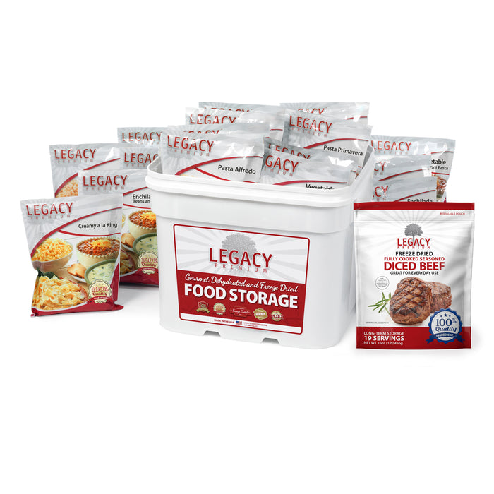Legacy Freeze Dried Chicken And Beef Combo Buckets - Emergency Zone