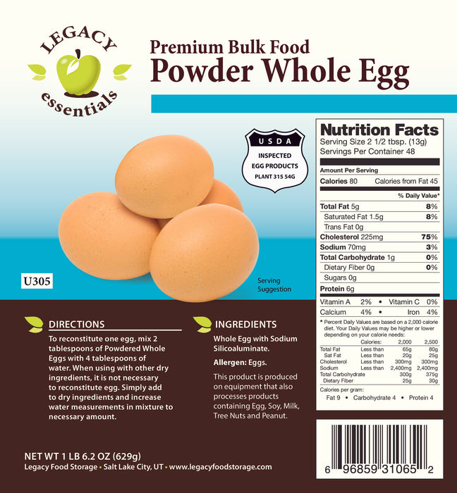 Whole Powdered Eggs - Emergency Zone