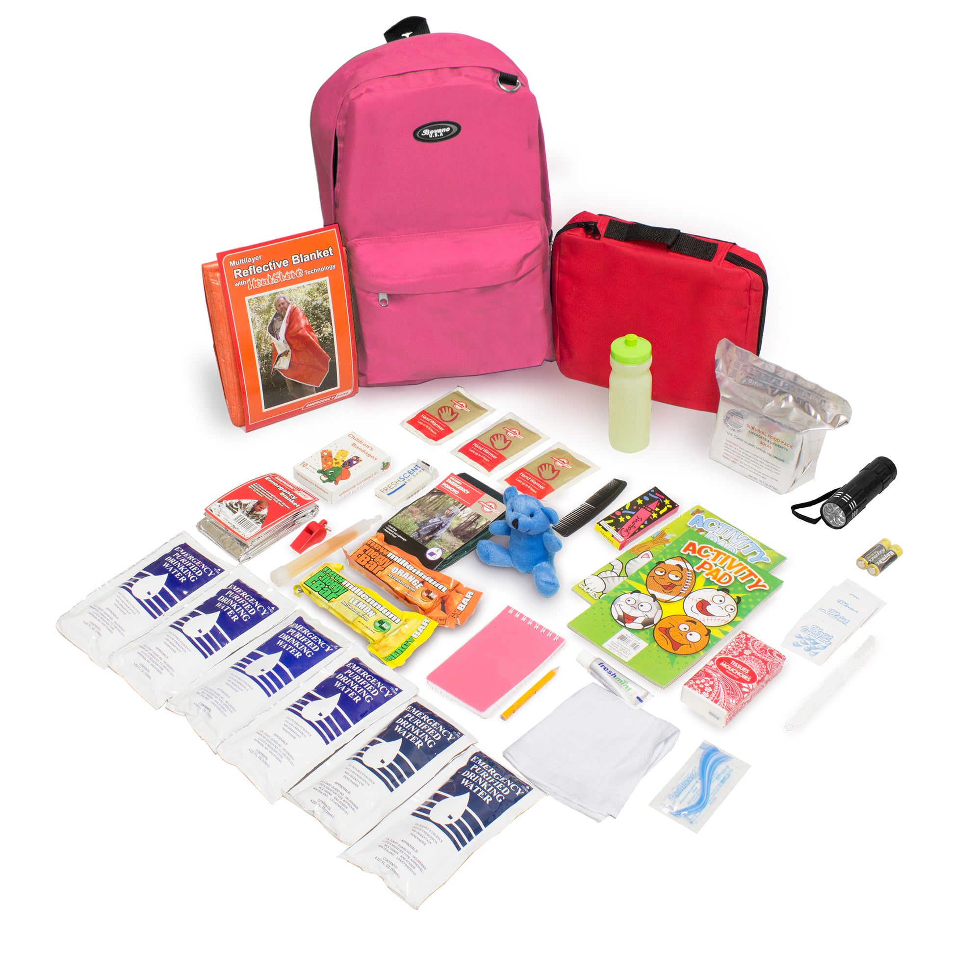 Keep-Me-Safe Children's 72 Hour Survival Kit: Color Options Available ...