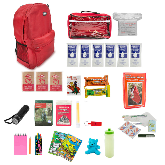 Keep-Me-Safe Children's 72 Hour Survival Kit: Color Options Available - Emergency Zone